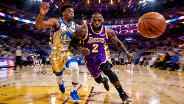 NBA总决赛湖人队对阵勇士队比赛精彩瞬间